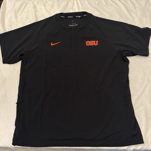 Nike Oregon State Beavers Team Issue Short Sleeve Batting Cage Hot Jacket - Picture 2 of 6